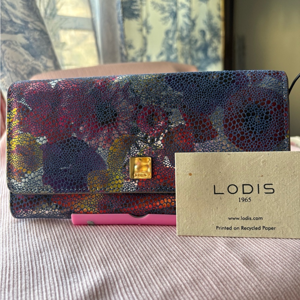 Lodis Women's Floral Clutch - Red and Purple